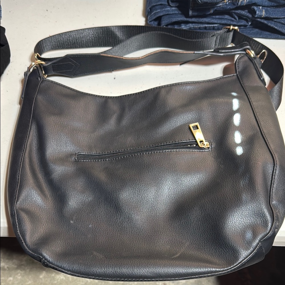 Black Leather Shoulder Bag